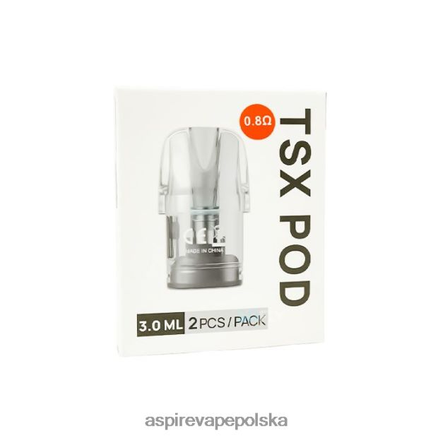 Aspire Tsx Pod 0,8 oma (3,0 ml)/2 sztuki w opakowaniu (kompatybilne z cyber s i cyber x)T60R233 Aspire Vape Polska